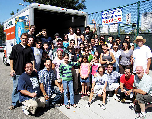 On the Sunday that the Trans placed membership, most of the West Region helps to move them in after church! (Son, Tanya, Zoe and Sydney are standing on the back of the moving van!)